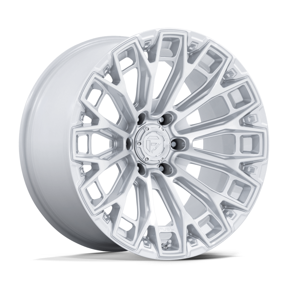 Fuel 1PC FC882 TRAX GLOSS SILVER W/ MACHINED FACE 20 Inch Wheels