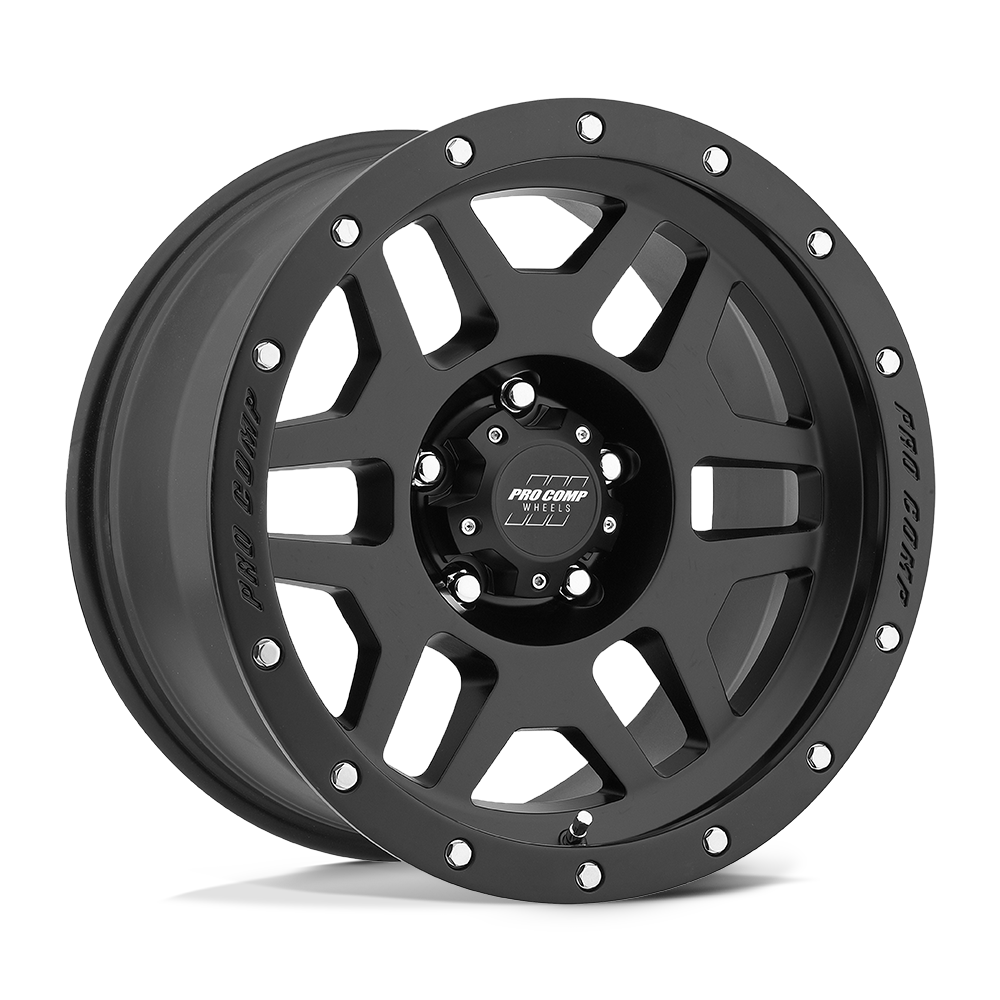 PA41 PHASER SATIN BLACK Rims for Jeep Wrangler, Jeep Grand Cherokee, Jeep Gladiator