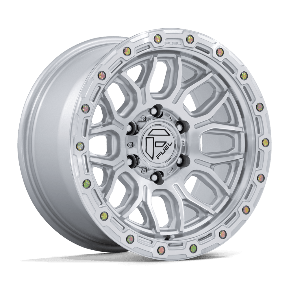 Fuel 1PC FC881 SURGE GLOSS SILVER W/ MACHINED FACE 20 Inch Wheels