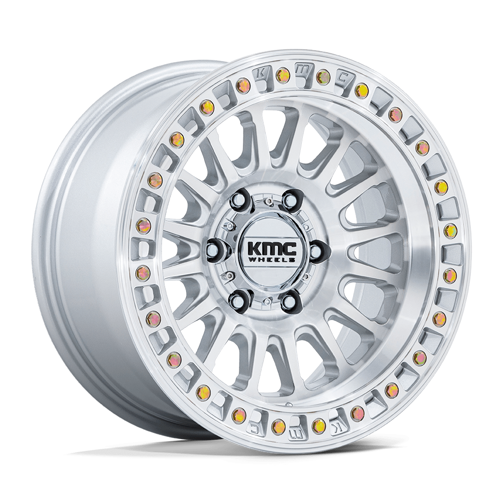 KMC KM552 IMS GLOSS SILVER W/ MACHINED FACE 18 Inch Wheels