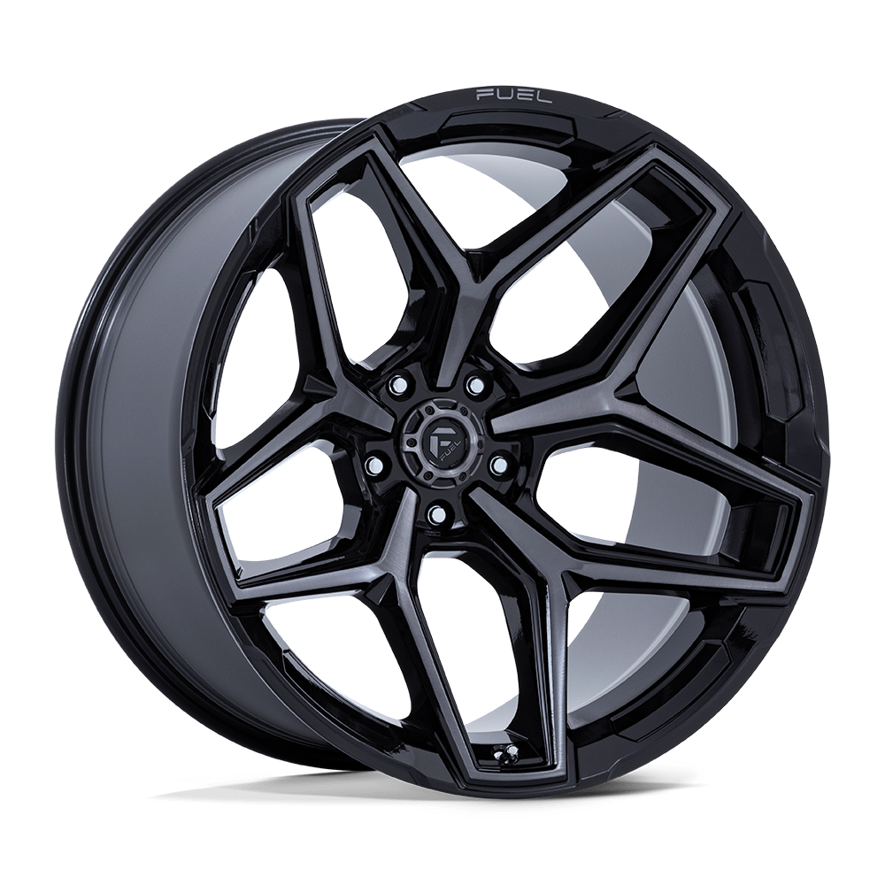 Fuel 1PC FLUX GLOSS BLACK BRUSH FC GRAY DDDT 17 Inch Wheels