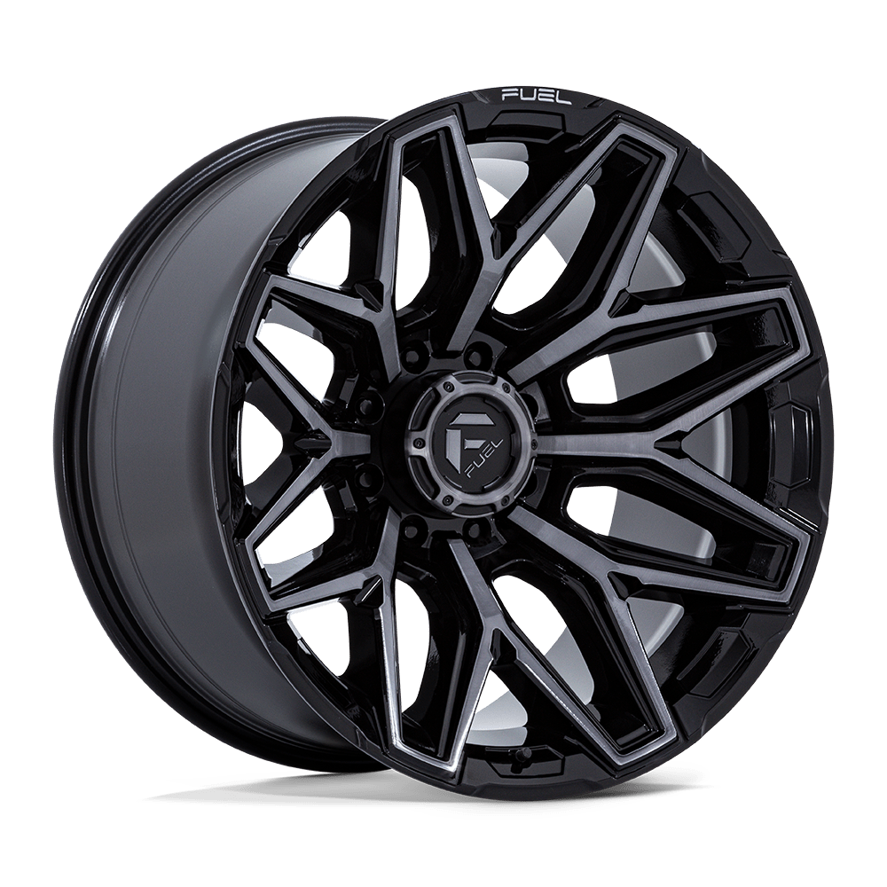 Fuel 1PC FLUX GLOSS BLACK BRUSH FC GRAY DDDT 22 Inch Wheels