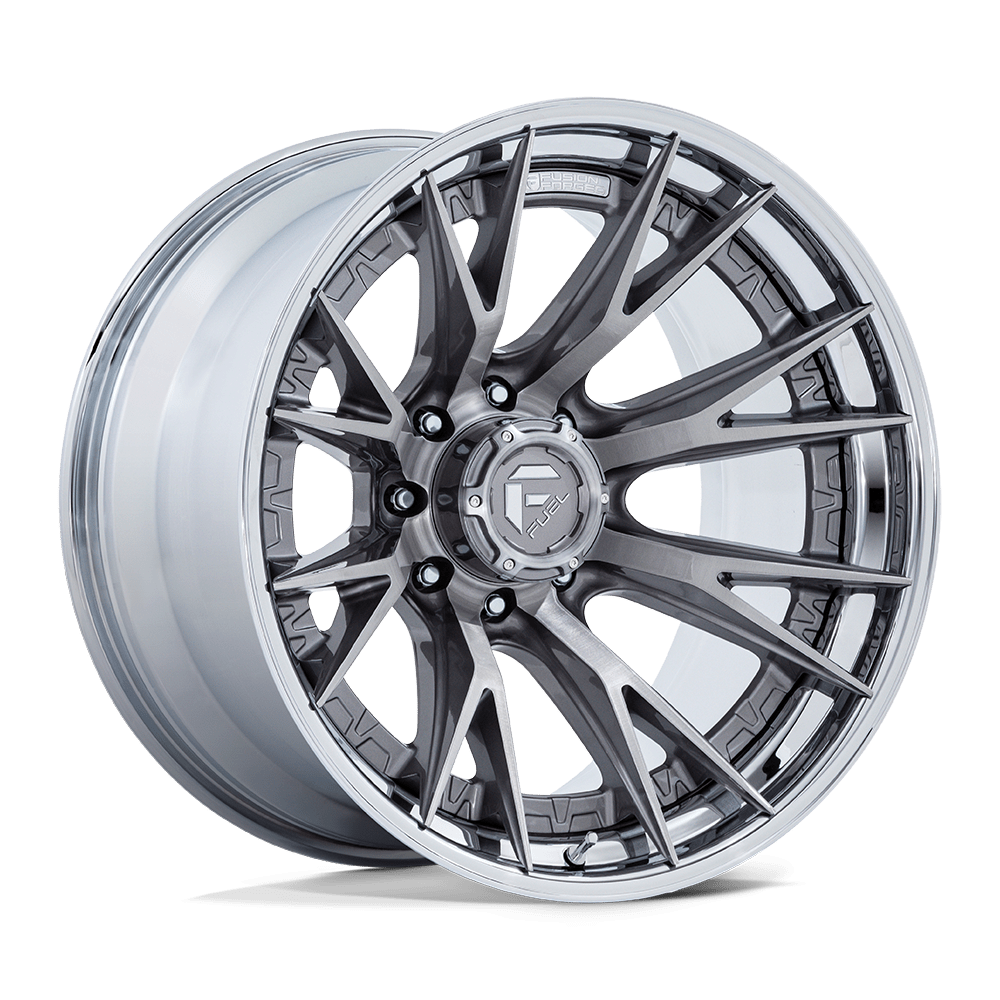 Fuel 1PC FC402 CATALYST PLATINUM W/ CHROME LIP 20 Inch Wheels
