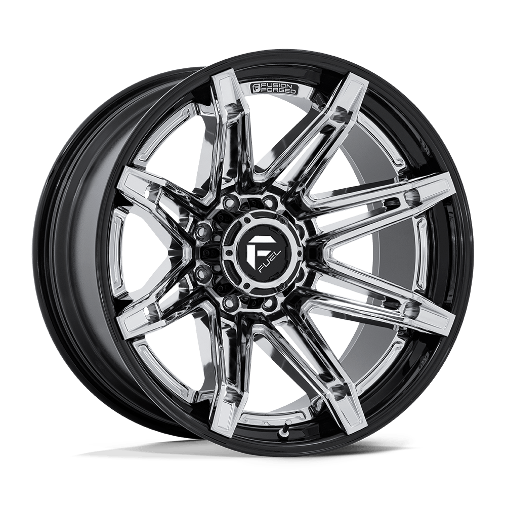Fuel 1PC FC401 BRAWL CHROME W/ GLOSS BLACK LIP 22 Inch Wheels