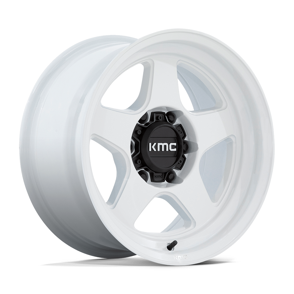 KMC KM728 LOBO GLOSS WHITE 17 Inch Wheels