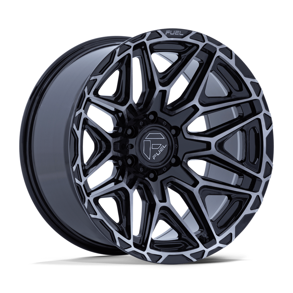 Fuel 1PC FC885 INJECTOR GLOSS BLACK MACHINED-FC W/ DDT 22 Inch Wheels