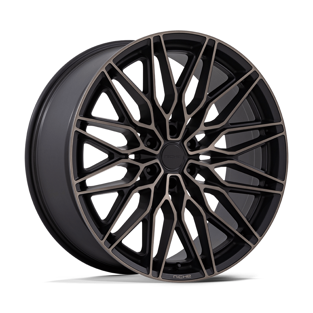 Niche 1PC NC278 CALABRIA 6 MATTE BLACK MACHINED DARK TINT 22 Inch Wheels