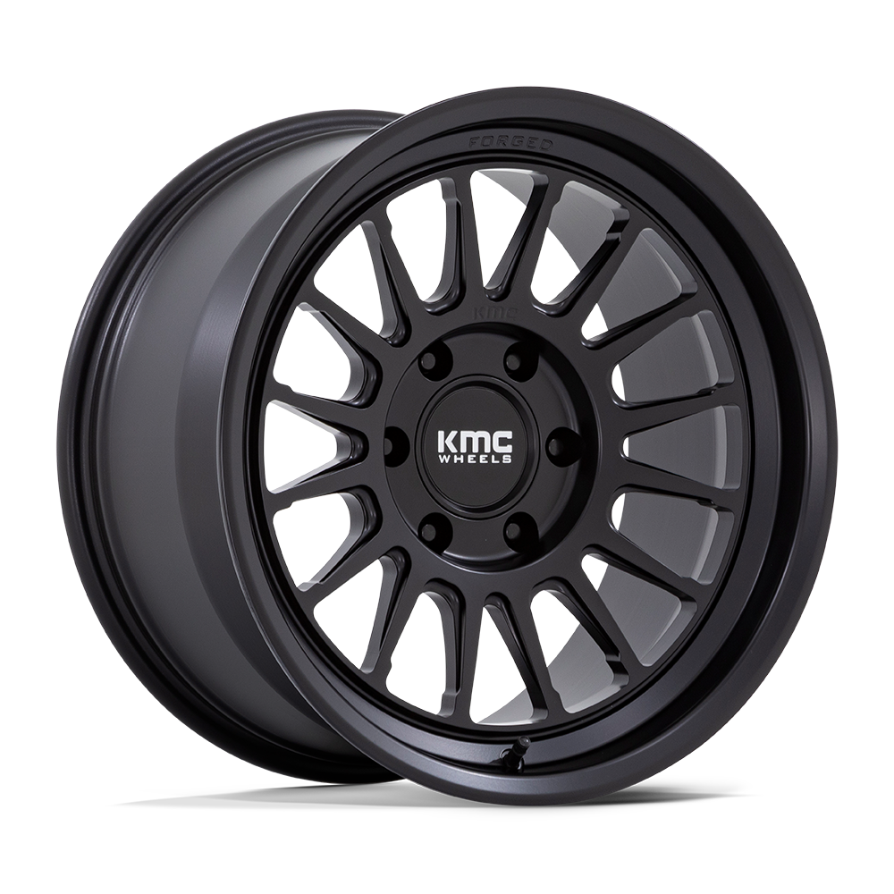 KMC KM447 IMPACT FORGED MONOBLOCK SATIN BLACK 17 Inch Wheels