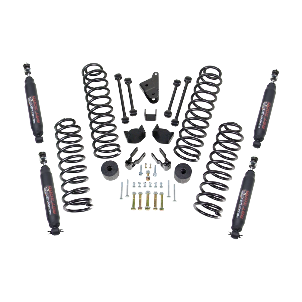 4\" Coil Spring Lift Kit With SST3000 Shocks - Jeep JK Wrangler 4WD 2007-2018