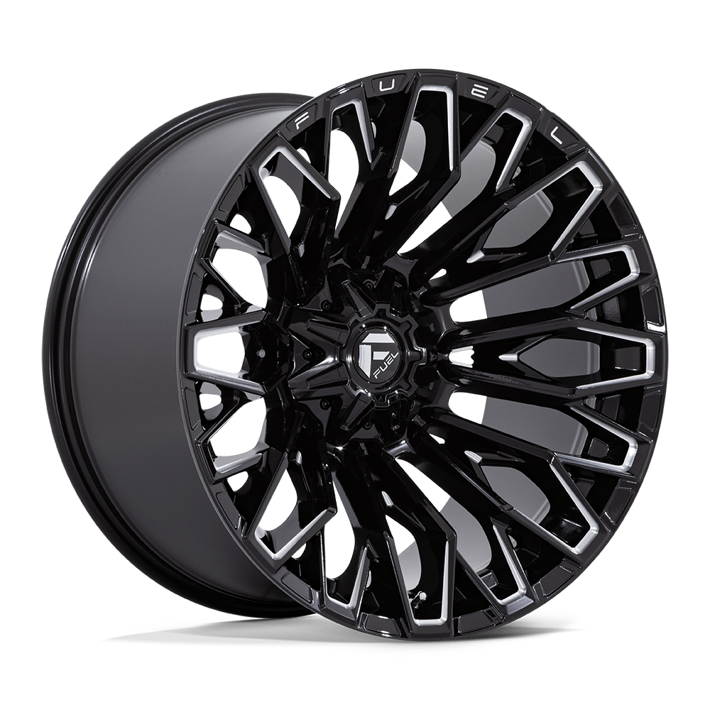 Fuel 1PC FC865 STRIKE GLOSS BLACK MILLED 22 Inch Wheels