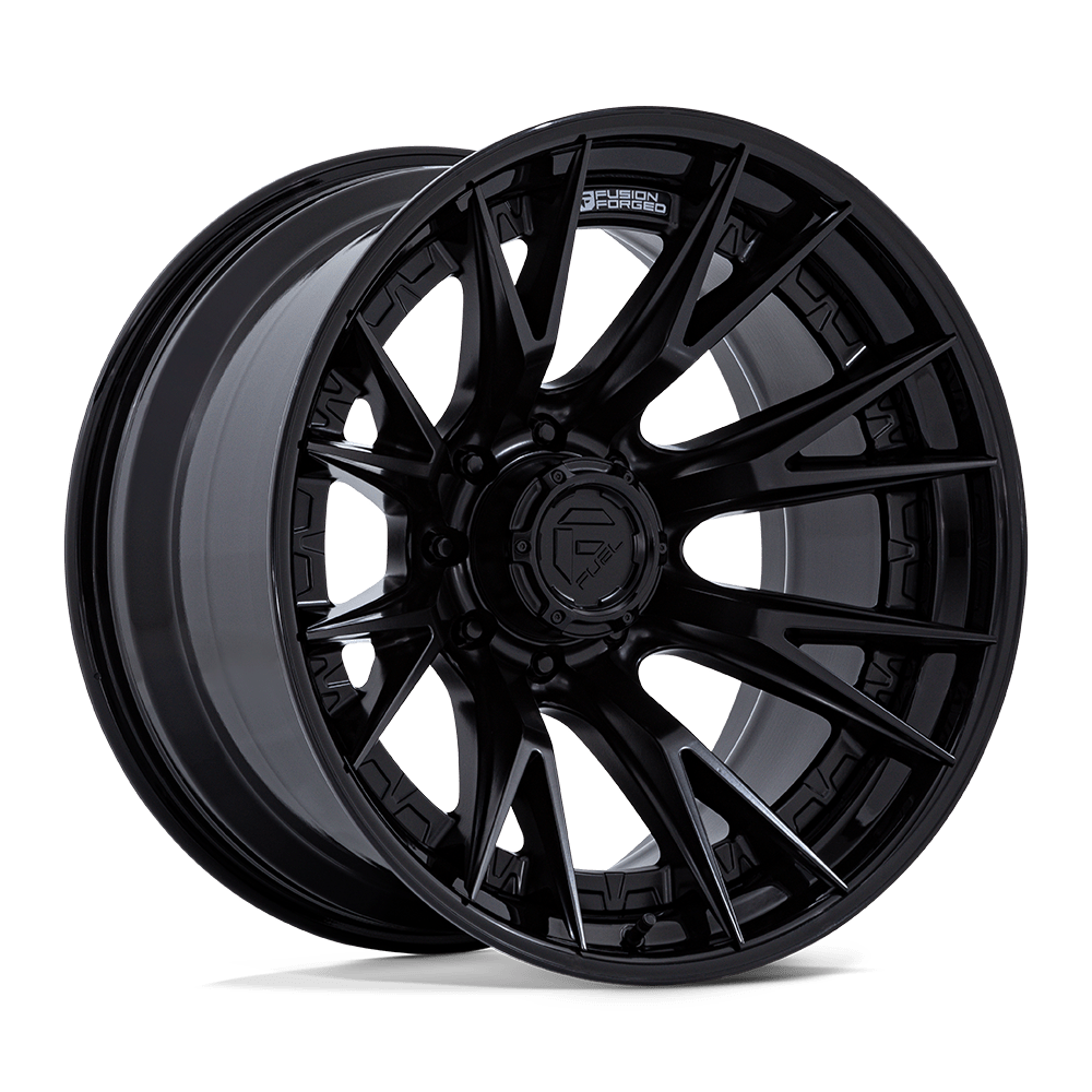 Fuel 1PC FC402 CATALYST MATTE BLACK W/ GLOSS BLACK LIP 22 Inch Wheels