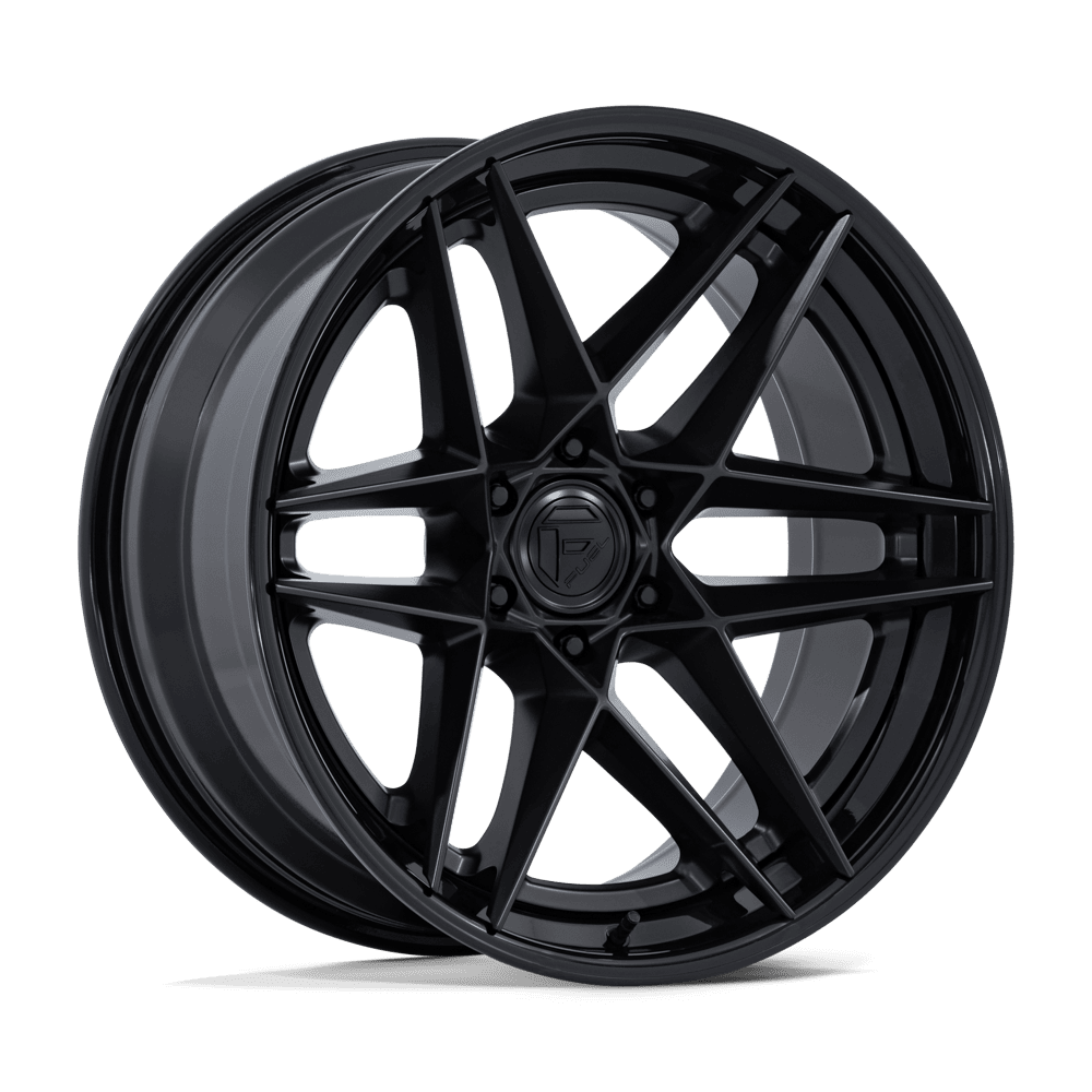 Fuel 1PC FC408 FLIGHT MATTE BLACK W/ GLOSS BLACK LIP 22 Inch Wheels
