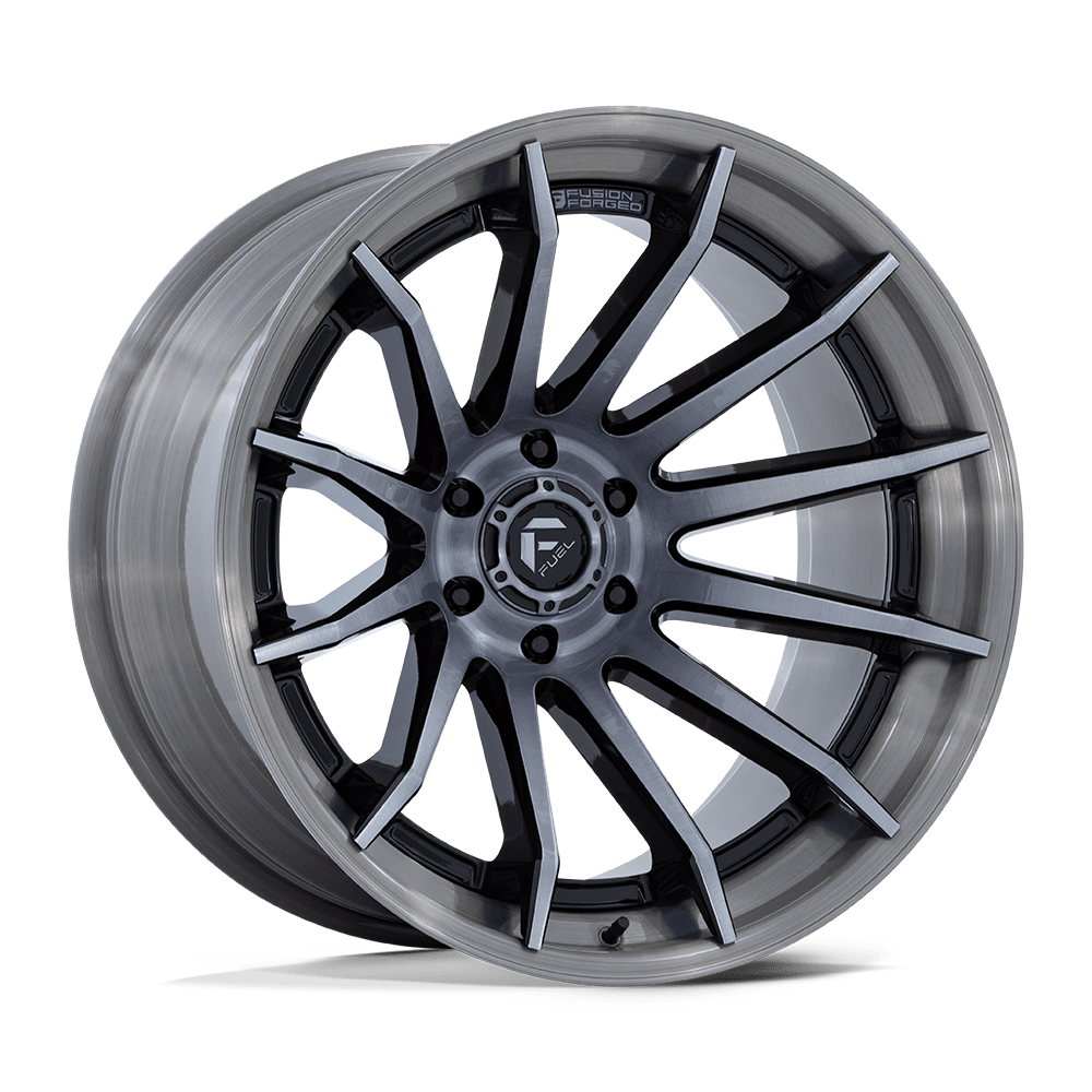Fuel 1PC FC403 BURN GLOSS BLACK BRUSHED DARK TINT 20 Inch Wheels