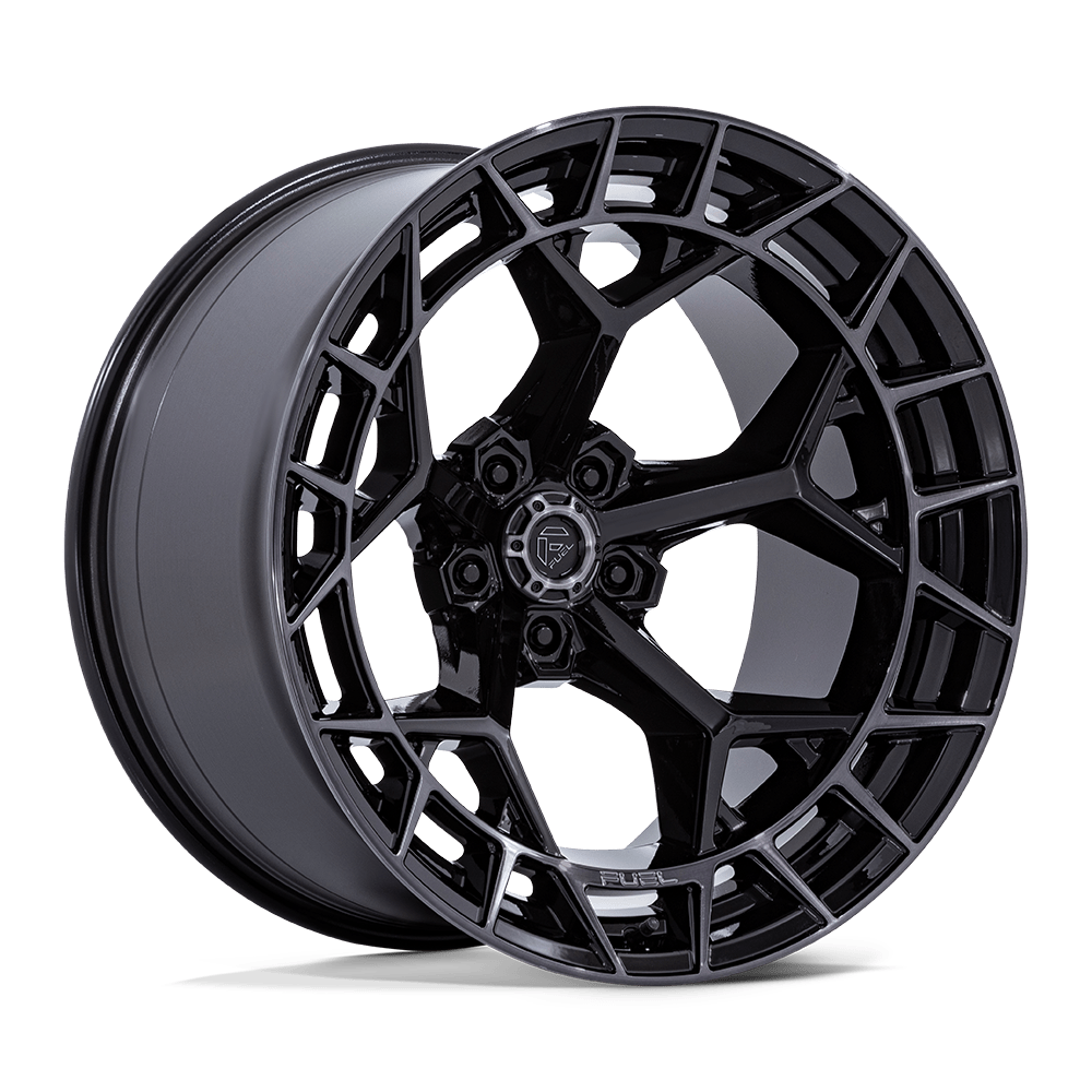Fuel 1PC FC873 CHARGER GLOSS BLACK BRUSHED DARK TINT 22 Inch Wheels