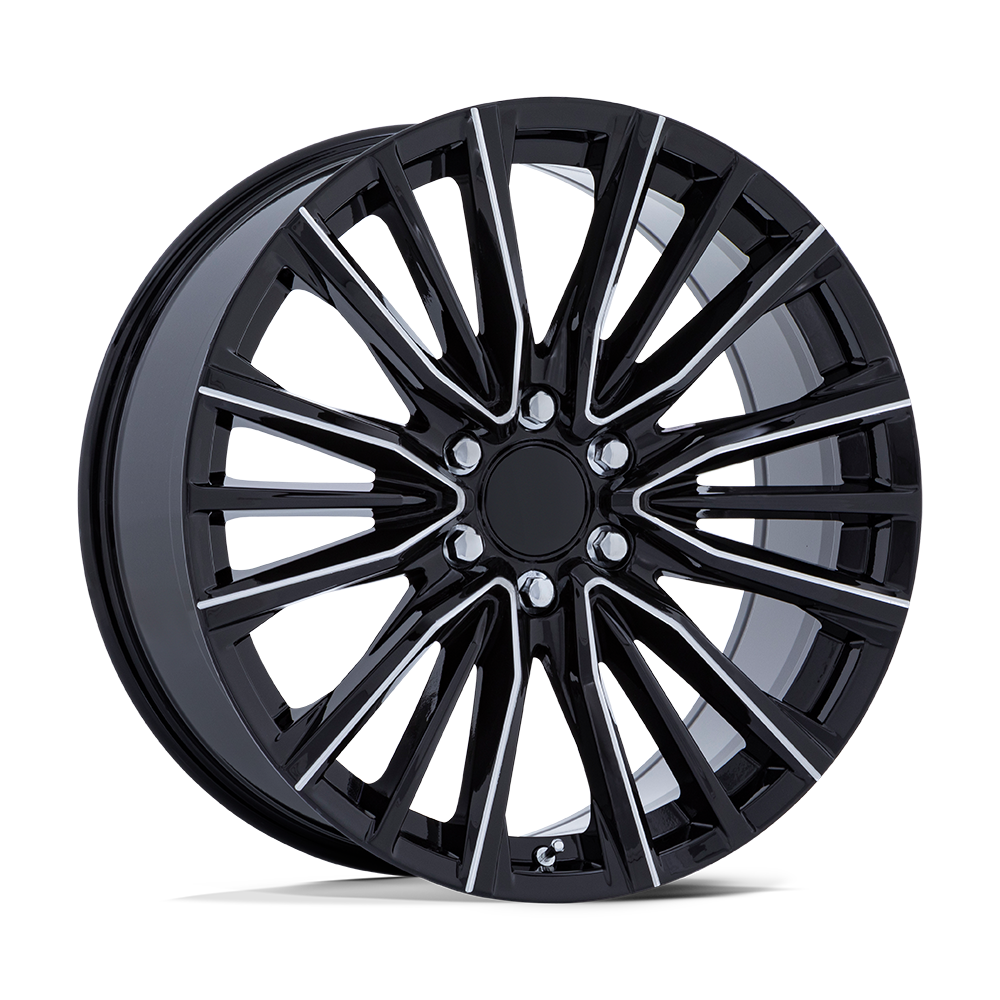 Performance Replicas PR223 GLOSS BLACK MILLED 22 Inch Wheels