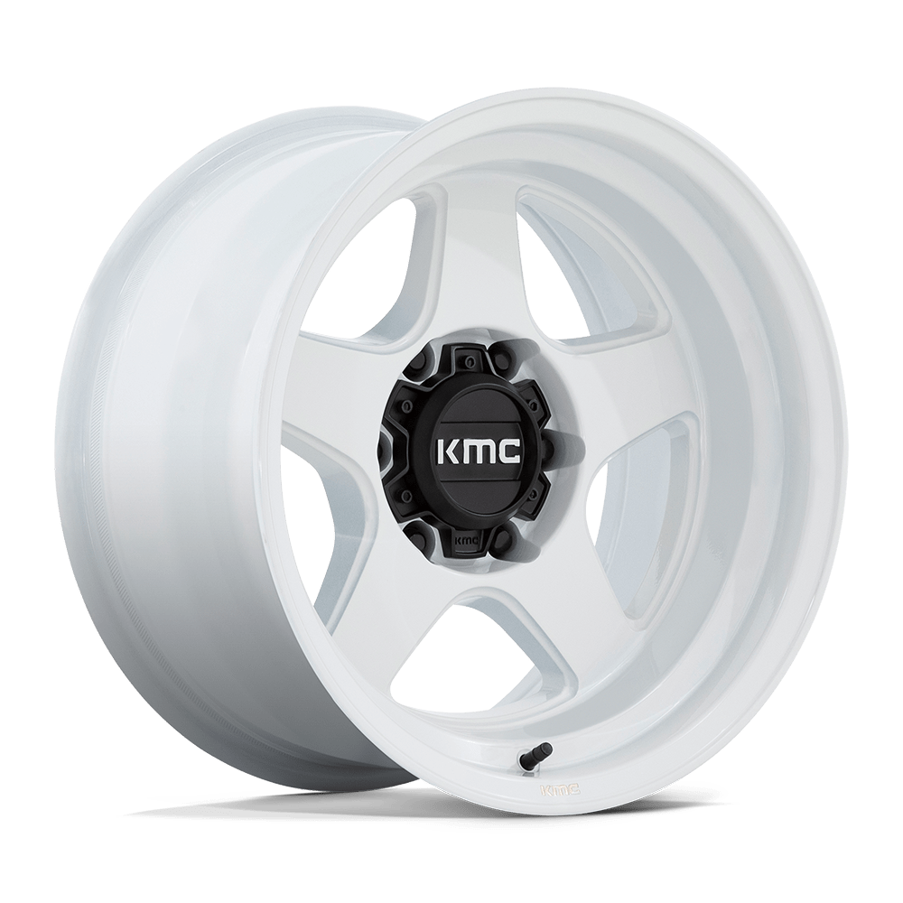KMC KM728 LOBO GLOSS WHITE 17 Inch Wheels