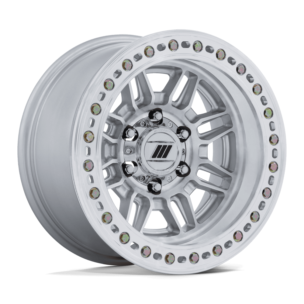 Pro Comp Alloys PA208 EQUALIZER BL GLOSS SILVER W/ MACHINED FACE 17 Inch Wheels