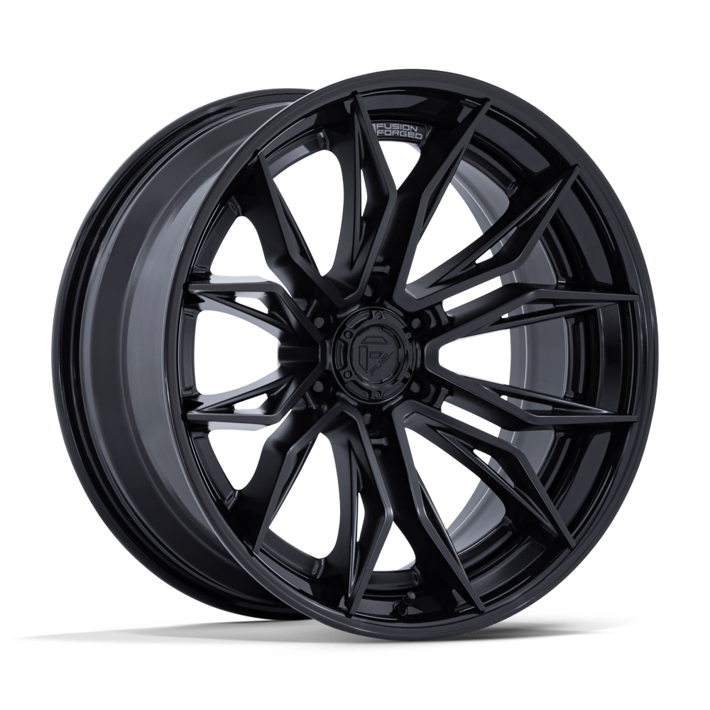 Fuel 1PC FC404 MUTINY MATTE BLACK W/ GLOSS BLACK LIP 22 Inch Wheels
