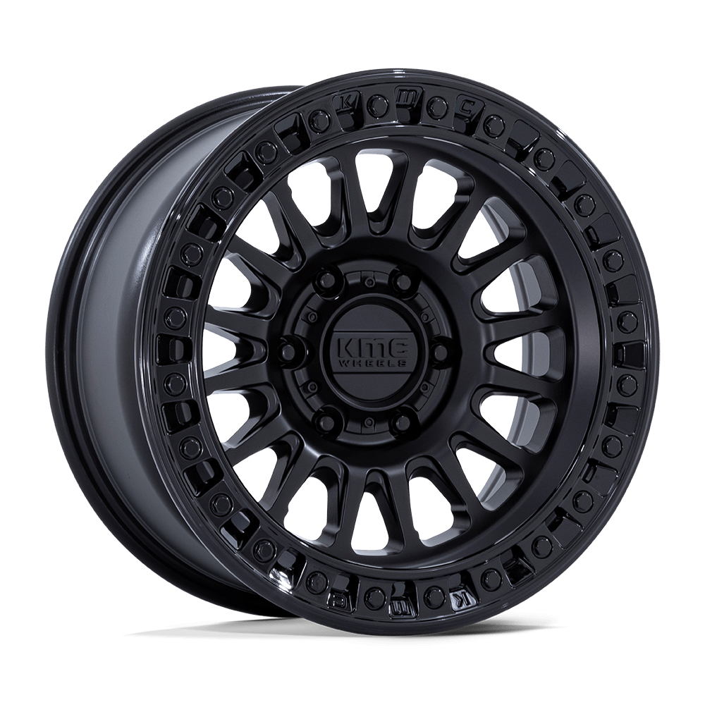 KMC KM552 IMS MATTE BLACK W/ GLOSS BLACK LIP 18 Inch Wheels