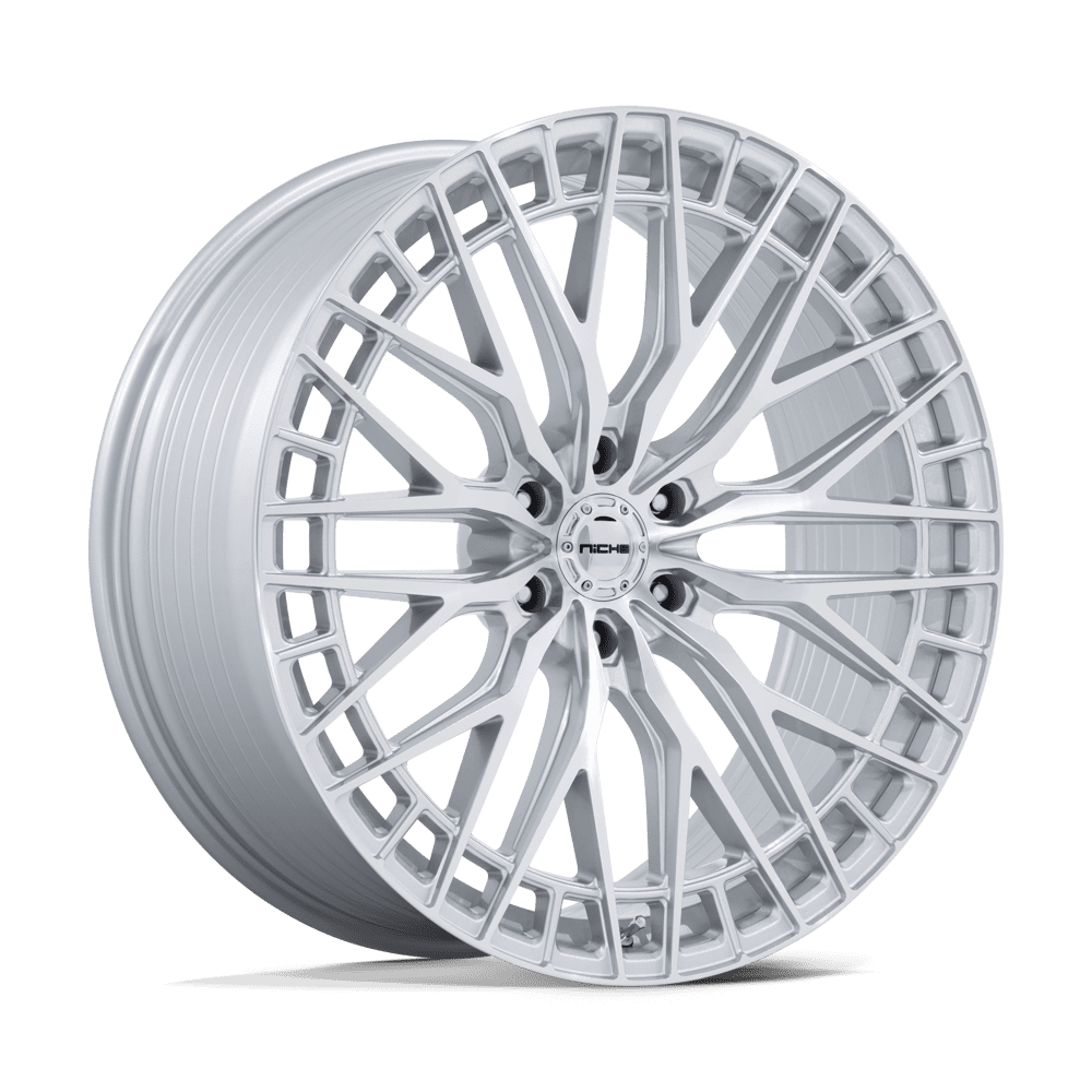 Niche 1PC NC288 GENOA GLOSS SILVER W/ MACHINED FACE 22 Inch Wheels