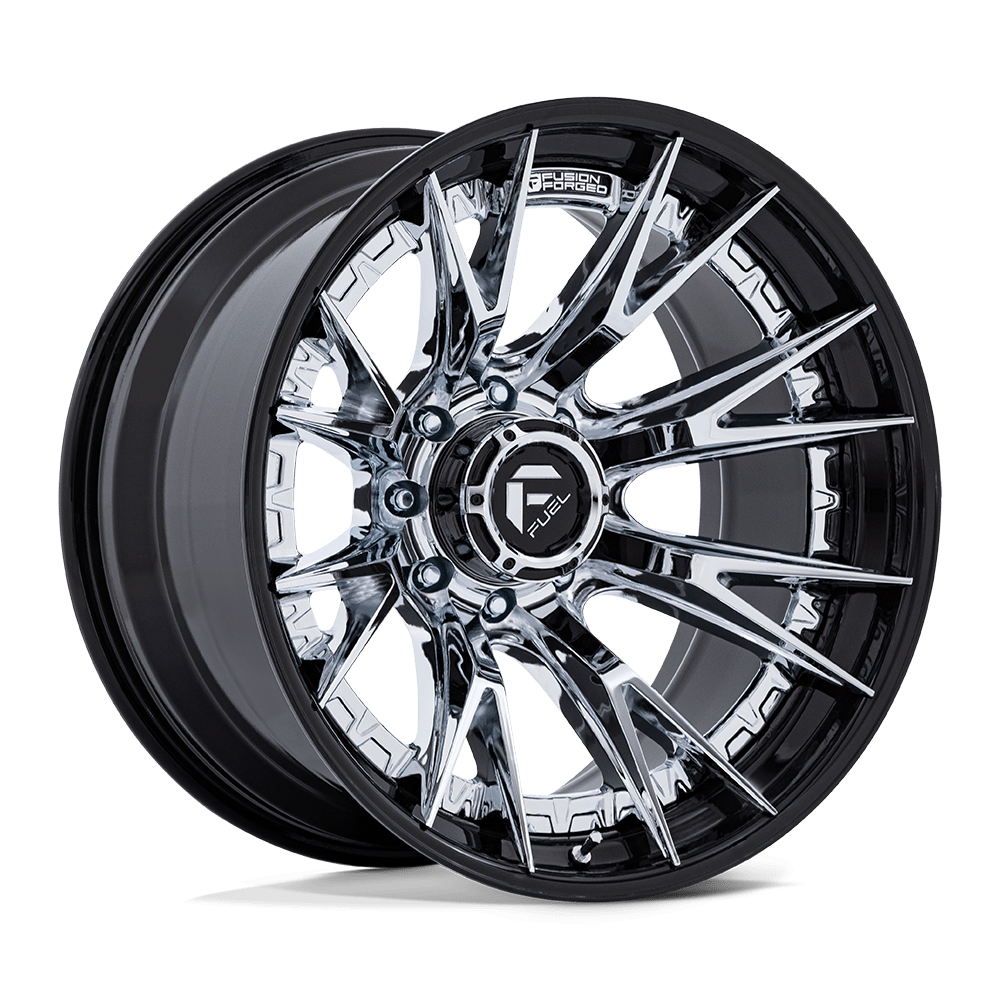 Fuel 1PC FC402 CATALYST CHROME W/ GLOSS BLACK LIP 20 Inch Wheels