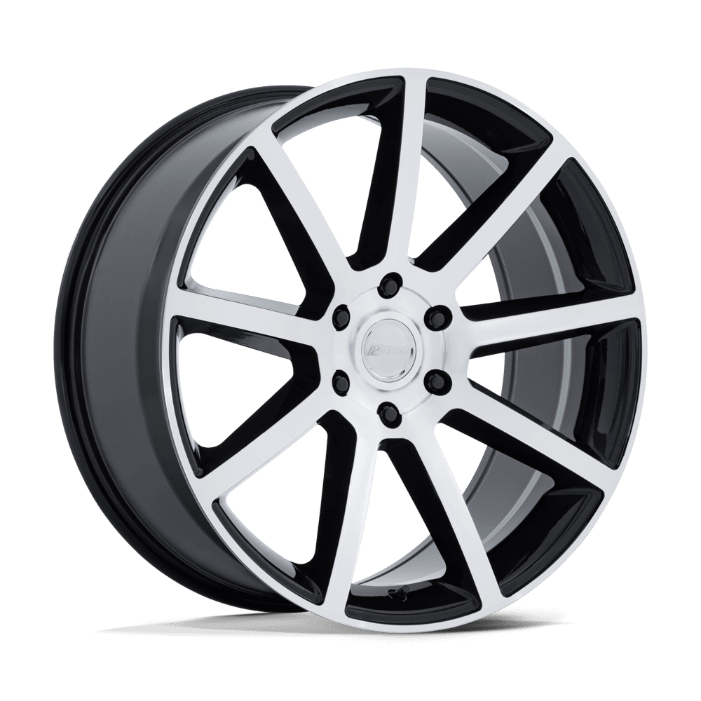 Petrol PE007 P6E GLOSS BLACK W/ MACHINED FACE 22 Inch Wheels