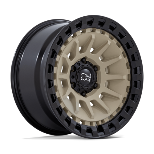 Black Rhino Hard Alloys BARRAGE 18X9 0MM 5X127 DESERT SAND W/ MATTE BLACK LIP