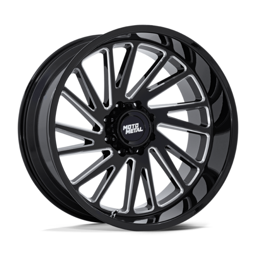 Moto Metal COMBAT 24X12 -44MM 6X139.7 GLOSS BLACK MILLED