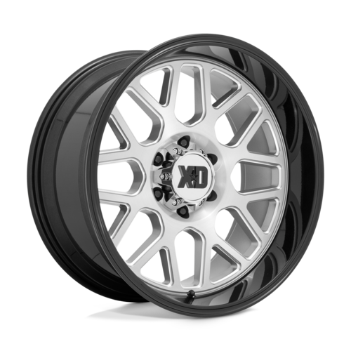 XD XD849 20X10 -18MM 6X139.7 BRUSHED MILLED W/ GLOSS BLACK LIP