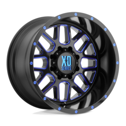 SATIN BLACK MILLED W/ BLUE TINTED CLEAR COAT