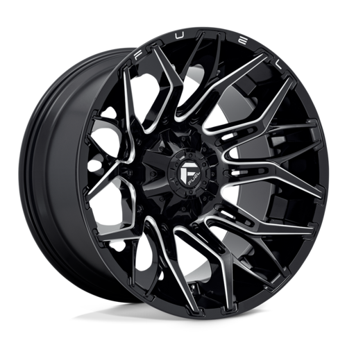 Fuel 1PC TWITCH 22X12 -44MM 8X180 GLOSS BLACK MILLED