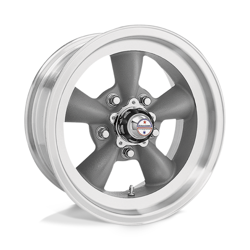 American Racing Vintage VN105 TT-D 15X7 -6MM 5X127 TORQ THRUST GRAY W/ MACHINED LIP