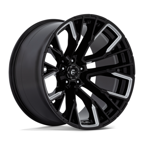 Fuel 1PC REBAR 22X12 -44MM 5X139.7 GLOSS BLACK MILLED