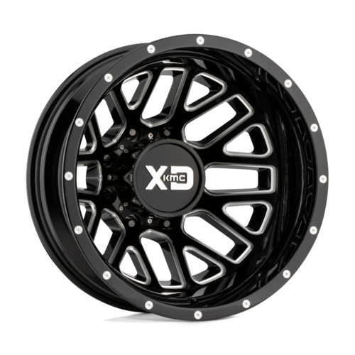 XD XD843 DRW 17X6.5 -155MM 8X210 GLOSS BLACK MILLED - REAR — DRW Rear Outer