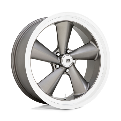 US Mag 1PC TS 22X10.5 0MM 5X127 ANTHRACITE W/ DIAMOND CUT LIP