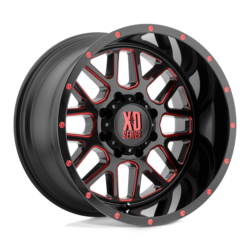 SATIN BLACK MILLED W/ RED TINTED CLEAR COAT