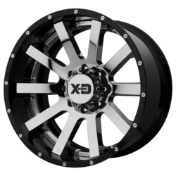 CHROME CENTER W/ GLOSS BLACK MILLED LIP