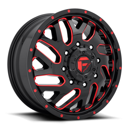 Fuel 1PC TRITON DRW 20X8.3 +105MM 8X165.1 GLOSS BLACK W/ RED TINT — DRW Front