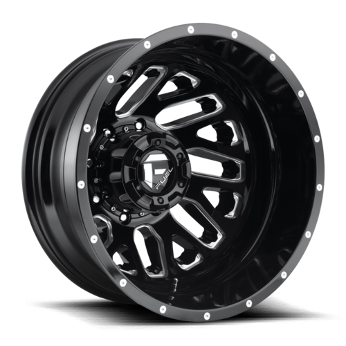 Fuel 1PC TRITON DRW 22X8.3 -221MM 8X210 GLOSS BLACK MILLED — DRW Rear Outer