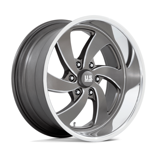 US Mag 1PC DESPERADO 20X9.5 +1MM 6X139.7 ANTHRACITE MILLED W/ DIAMOND CUT LIP