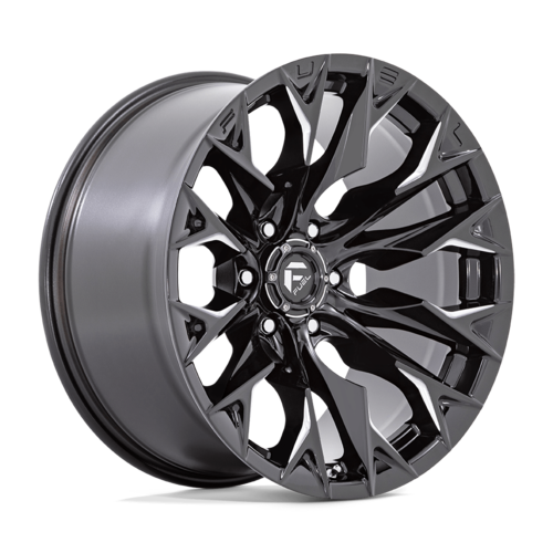 Fuel 1PC FLAME 24X12 -44MM 5X139.7 GLOSS BLACK MILLED