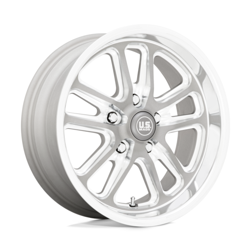 US Mag 1PC BULLET 17X8 +1MM 5X127 TEXTURED GUNMETAL W/ MILLED EDGES