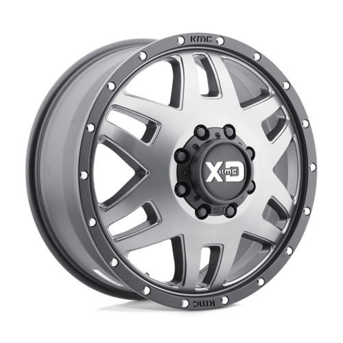 XD MACHETE DRW 20X8.3 +127MM 8X165.1 MATTE GRAY W/ BLACK RING — DRW Front