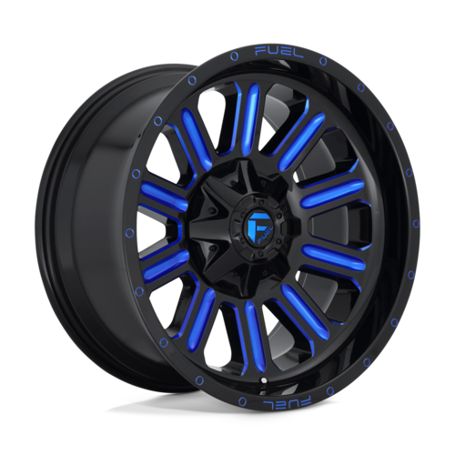 Fuel 1PC HARDLINE 20X10 -18MM 8X180 GLOSS BLACK BLUE TINTED CLEAR