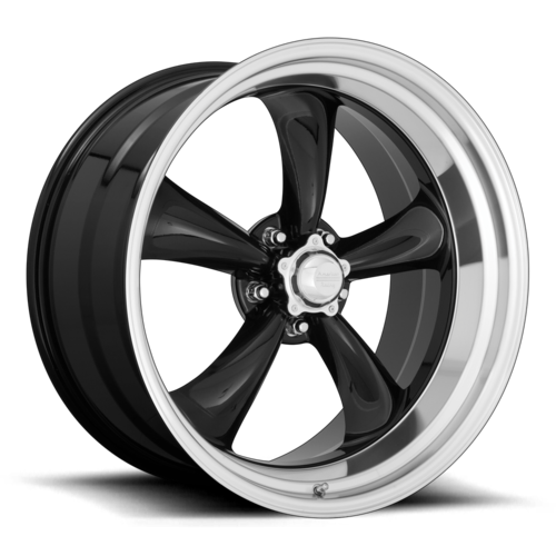 American Racing Vintage VN315 22X11 +18MM 5X127 GLOSS BLACK MACHINED LIP