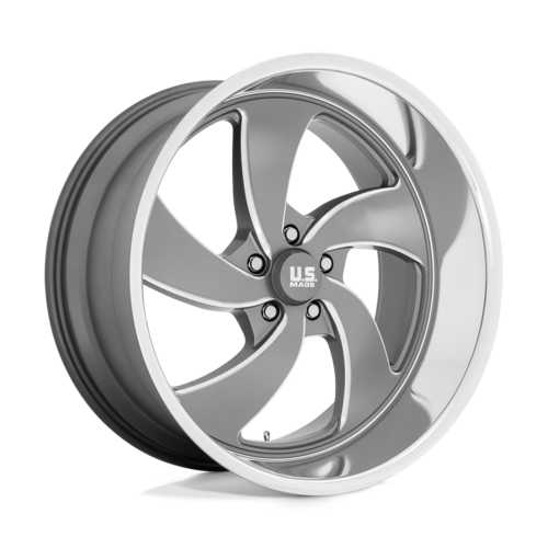US Mag 1PC DESPERADO 22X8.5 +1MM 5X127 ANTHRACITE MILLED W/ DIAMOND CUT LIP